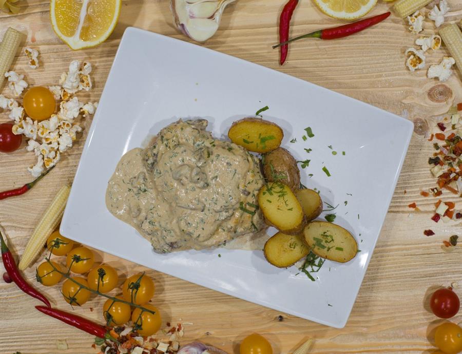 Меню ресторана кучер. Steak Diane.